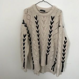 ZARA Knit Sweater With Cords